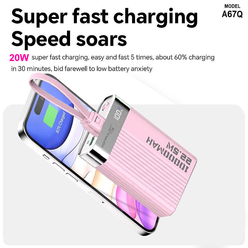 Konfulon Power bank 10000mAh Model A67Q