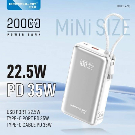 Konfulon Power bank 35W 20000mAH Model A73Q
