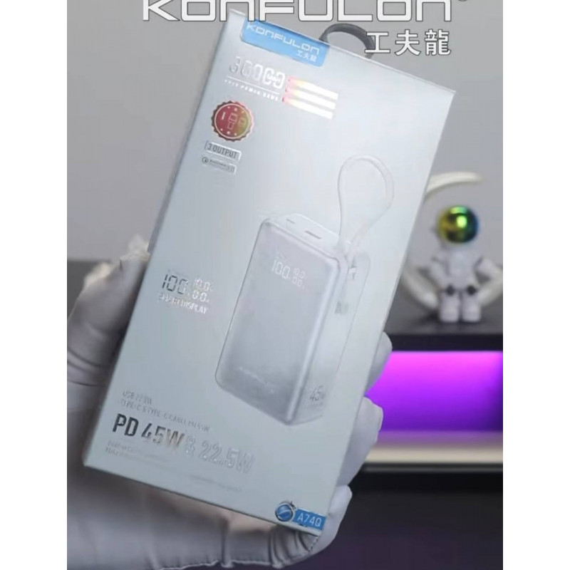 Konfulon Power bank 45W 30000mAH Model A74Q