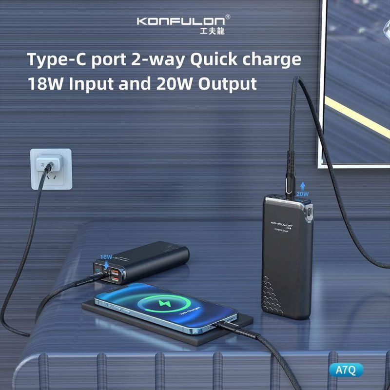 Konfulon Power Bank 20000mAh Model A7Q
