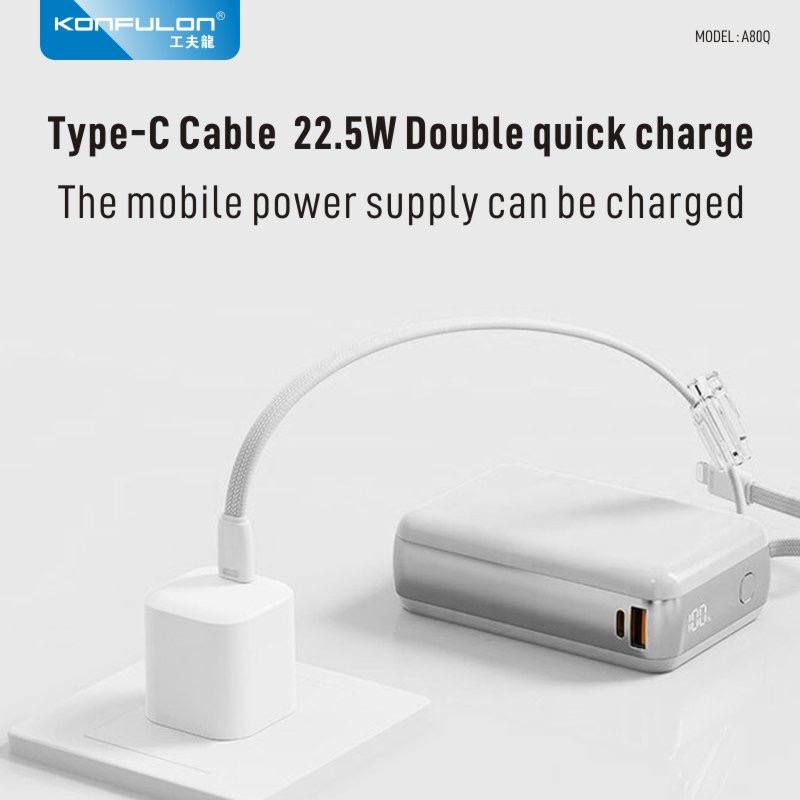 Konfulon Power bank 20000mAH Model A80Q