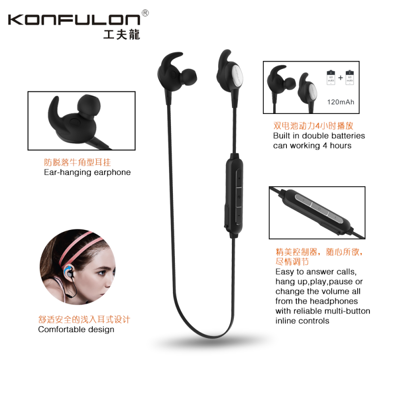 Konfulon Bluetooth Earphone ​Model BHS-03