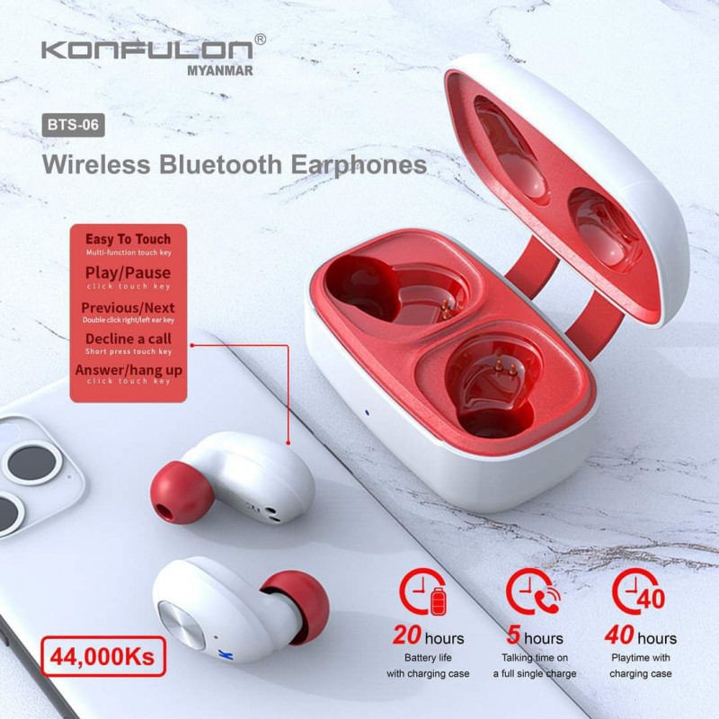 Konfulon Bluetooth earphone Model BTS-06