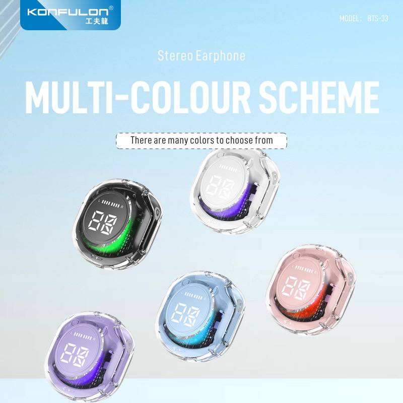KONFULON  Wireless Earphone HIFi Bluetooth 5.3 40 Hour Standby Time Model: BTS-33