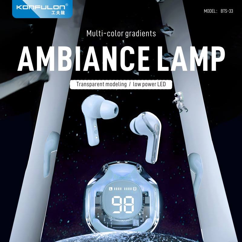 KONFULON  Wireless Earphone HIFi Bluetooth 5.3 40 Hour Standby Time Model: BTS-33