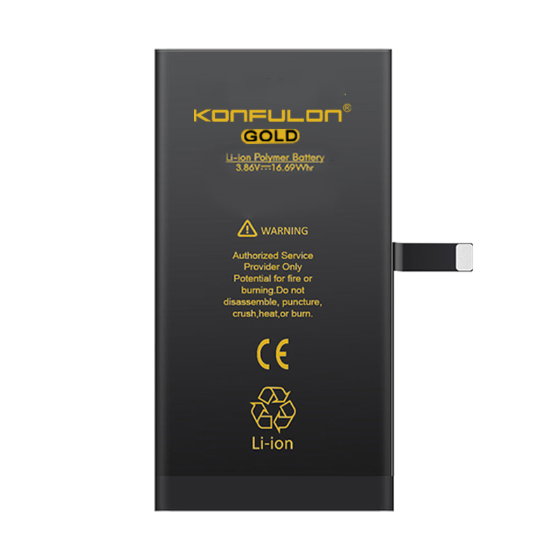 Konfulon Gold Battery iPhone 14, 14 Plus, 14 Pro, 14 Pro Max