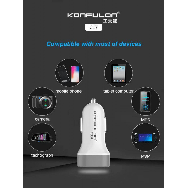 Konfulon Car Charger Model C17 2USB