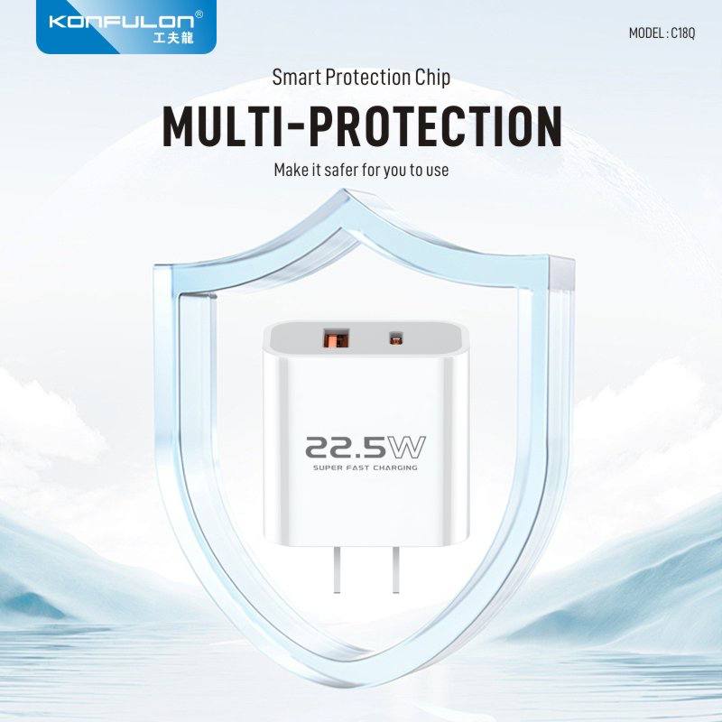 Konfulon Fast Charging  2 Ports, Charging Power 22.5W, Model C18Q