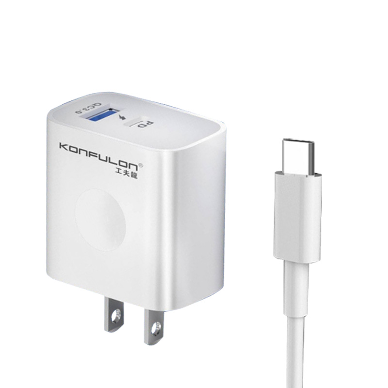 Konfulon Adapter Fast charger+Cable C69Q+Micro C69Q+Lightning C69Q+Type