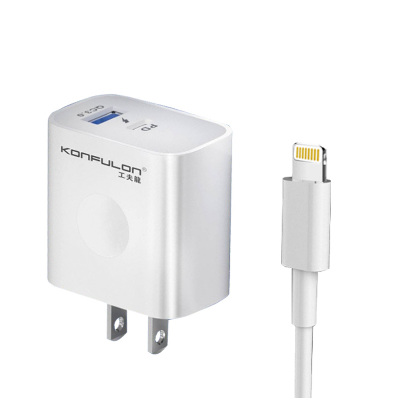 Konfulon Adapter Fast charger+Cable C69Q+Micro C69Q+Lightning C69Q+Type