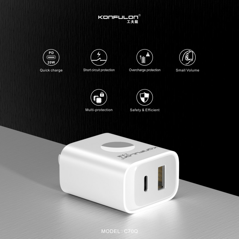 Konfulon Adapter Fast Charge Model C70Q