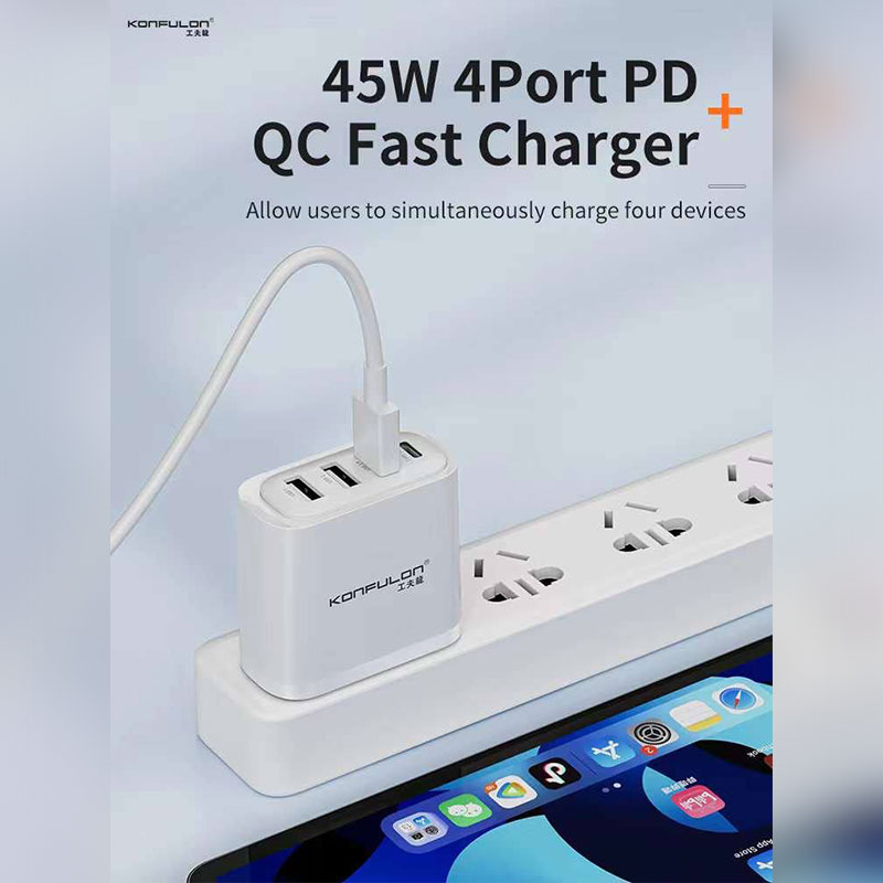 Konfulon Adapter Fast Charger 4 Output 45W Model C81Q