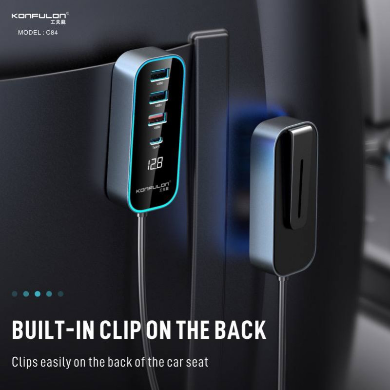 Konfulon Car Fast Charger 5 Output 107W Model: C-84