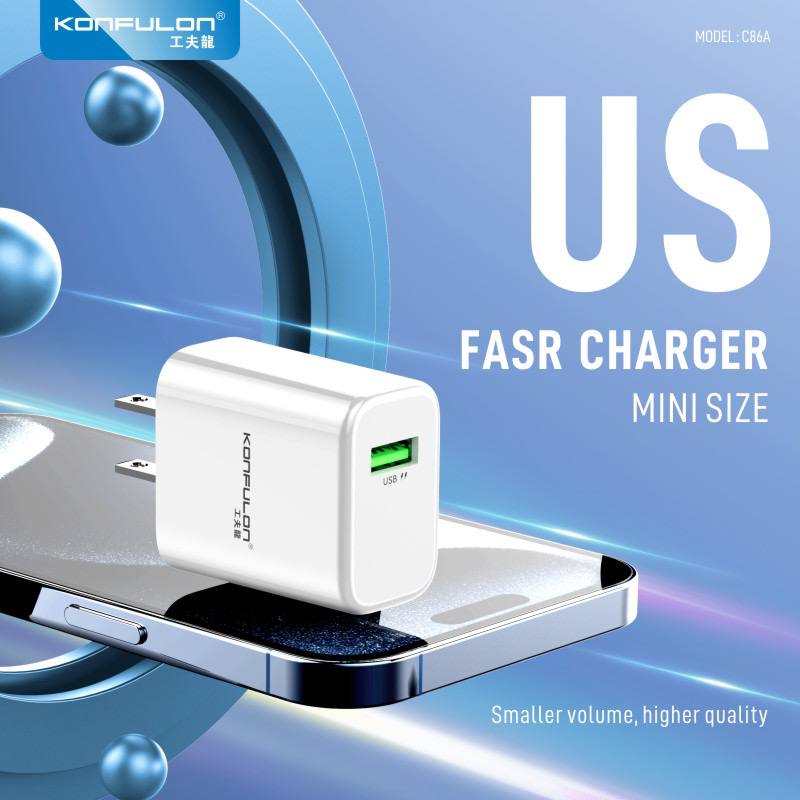 Konfulon Set Adapter and Cable 20W Model: C86A Type-C