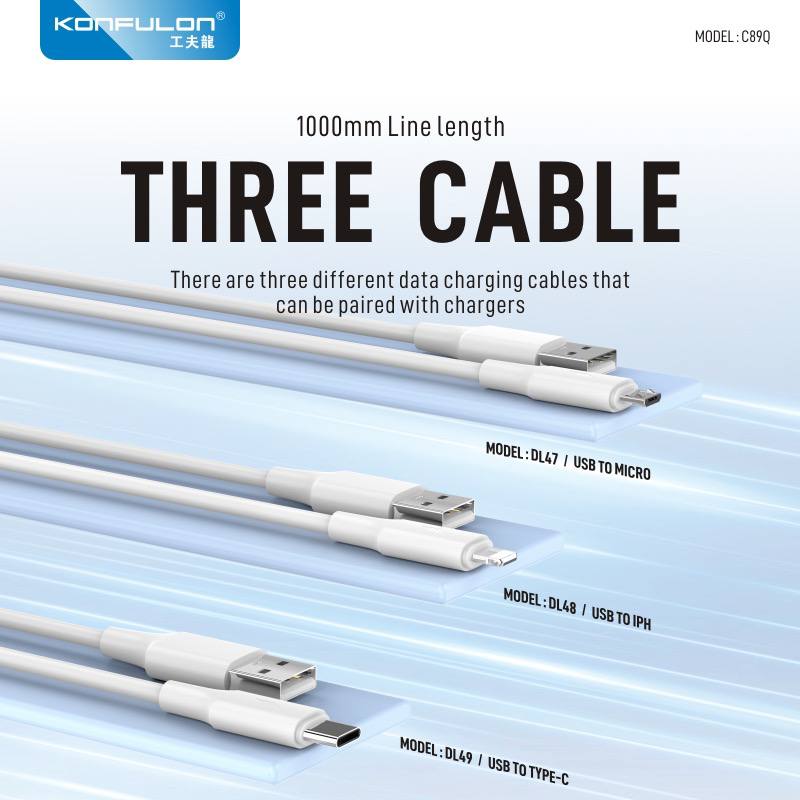 KONFULON Set Adapter Fast Charger USB 22.5W+PD30W Model C89Q