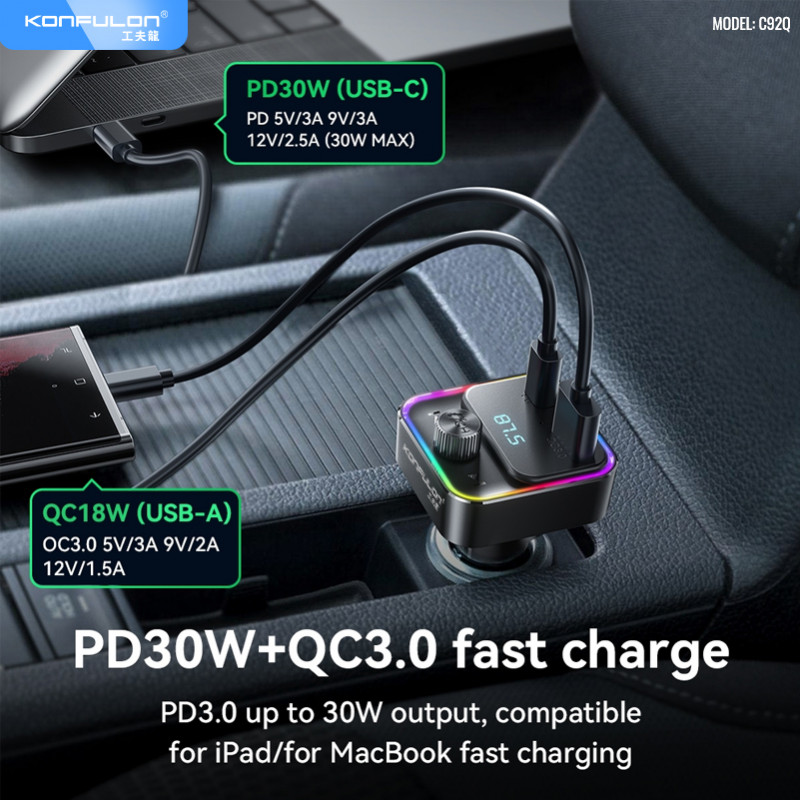 Konfulon Car Charger PD30W Model: C92Q