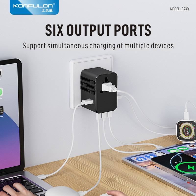 KONFULON Adapter Charging 45W  Rated Power2500W Model: C93Q