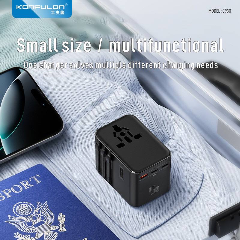 KONFULON Adapter Charging 45W  Rated Power2500W Model: C93Q