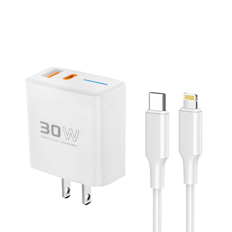 KONFULON Set Adapter Supper Fast Charge ​​USB and TYPE-C 30W Model C96Q