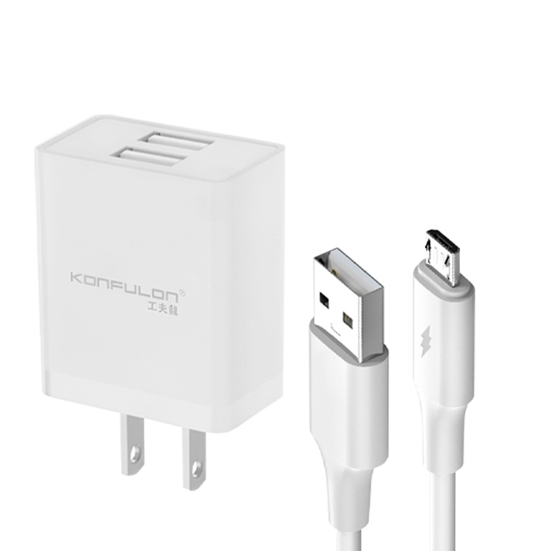 Konfulon  Double USB  Charging With Cable 3.0A Model:C98
