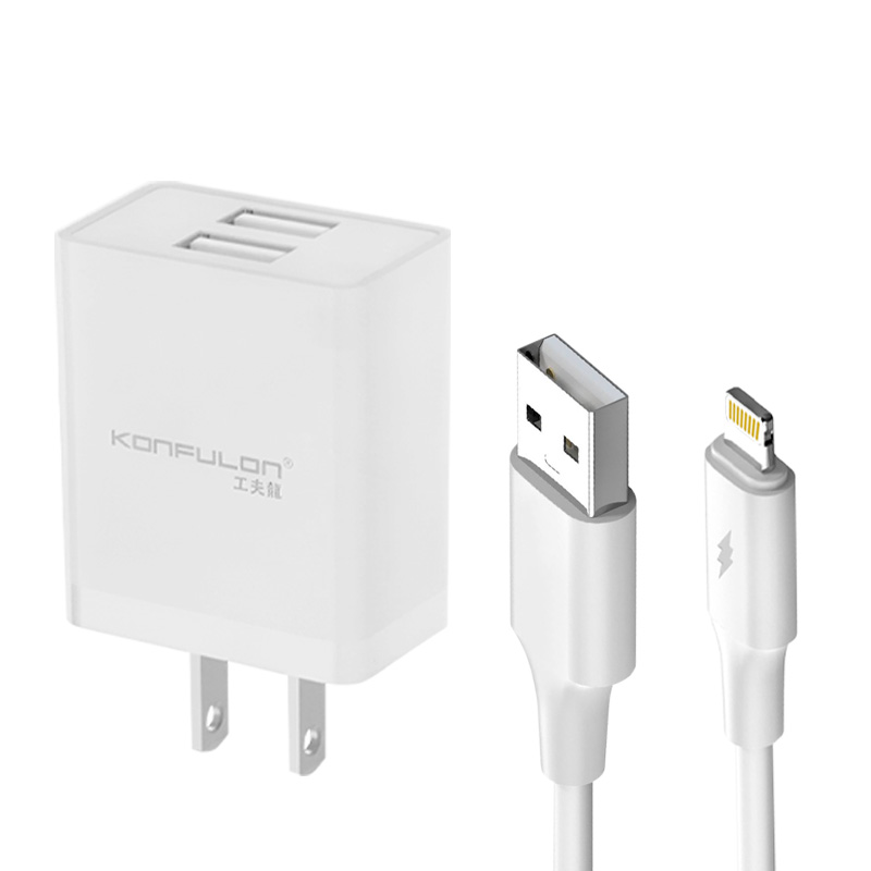 Konfulon  Double USB  Charging With Cable 3.0A Model:C98