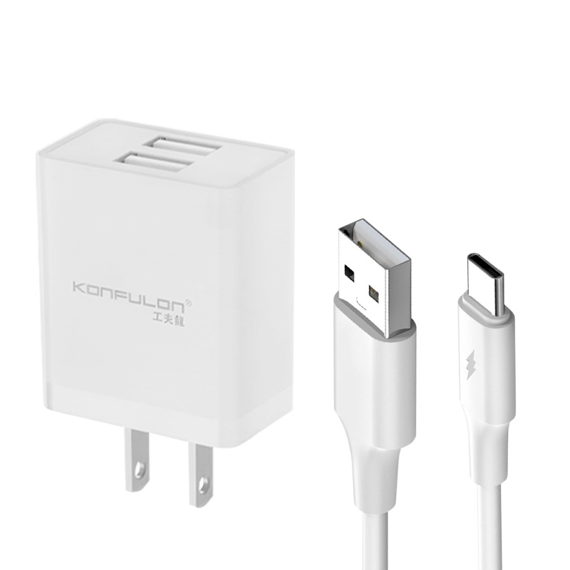 Konfulon  Double USB  Charging With Cable 3.0A Model:C98