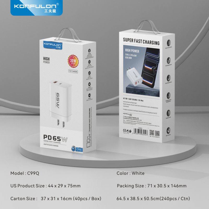 Konfulon Adapter Super-Fast Charger 65W Model C99Q