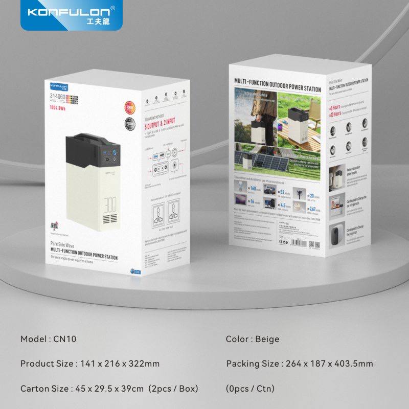 Konfulon UPS 300W AC -DC USB-C Power Supply 314000 mAh CN-10