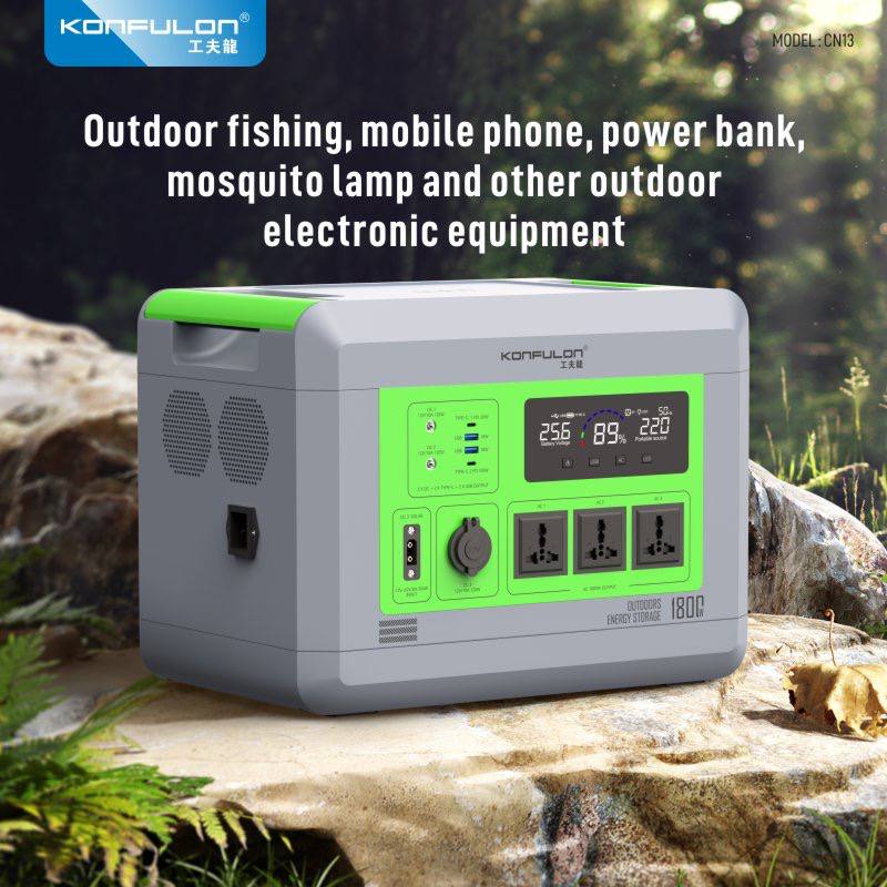 Konfulon UPS 1800W AC -DC USB-C Power Supply 400000mAh CN13