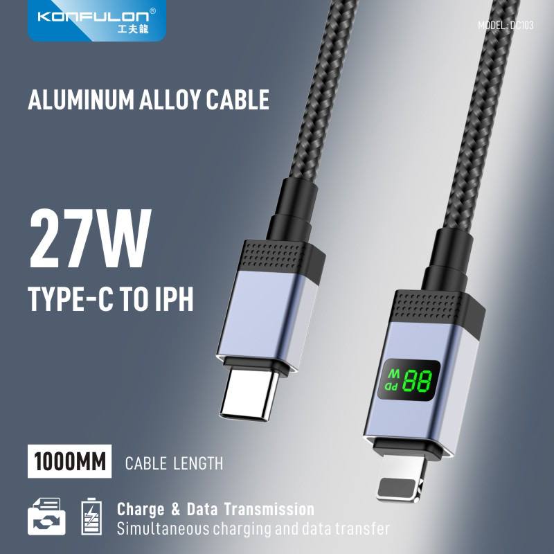Konfulon Fast Charger Cable DC103 IPhone 27W DC104 Type-C 60W