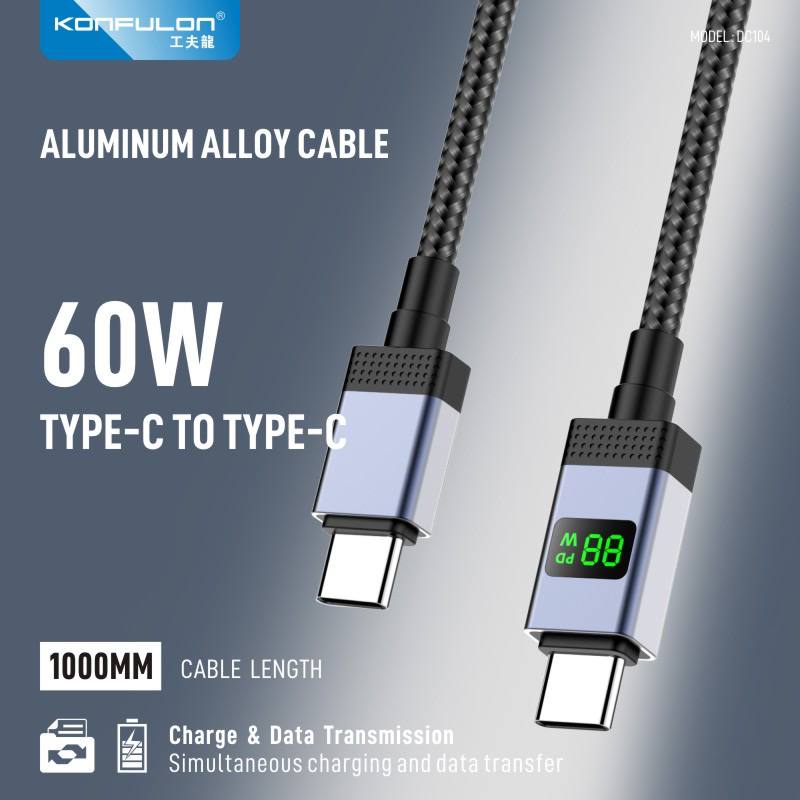 Konfulon Fast Charger Cable DC103 IPhone 27W DC104 Type-C 60W
