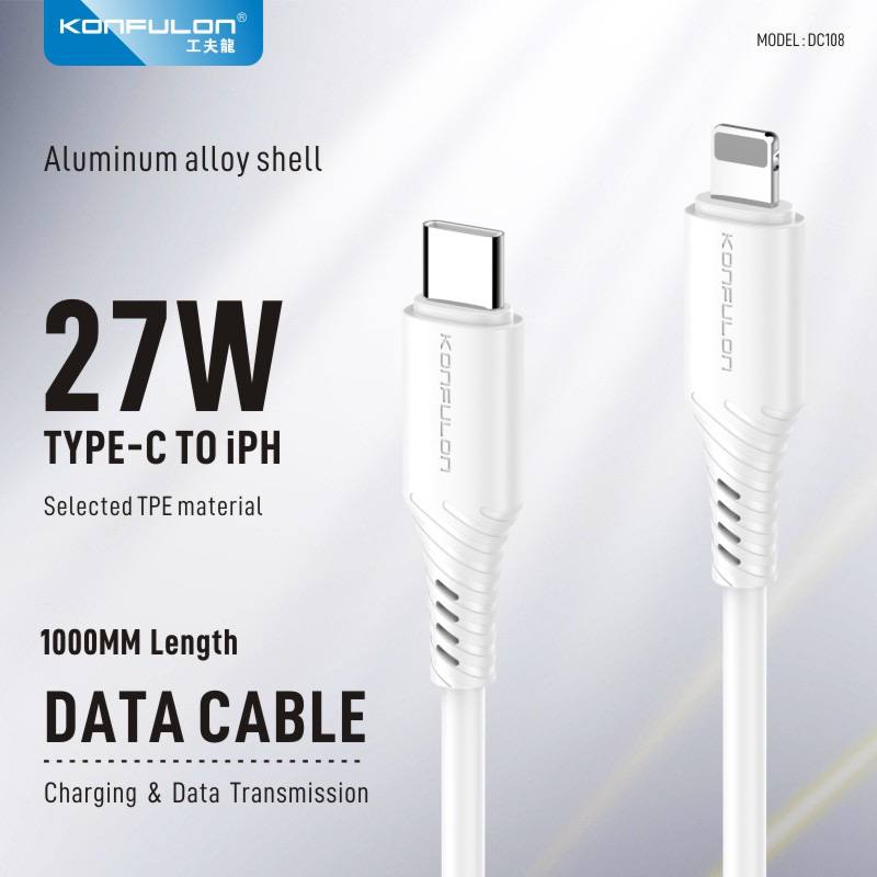 Konfulon Data Cable Fast Charging Model DC108 iPhone DC109 Type