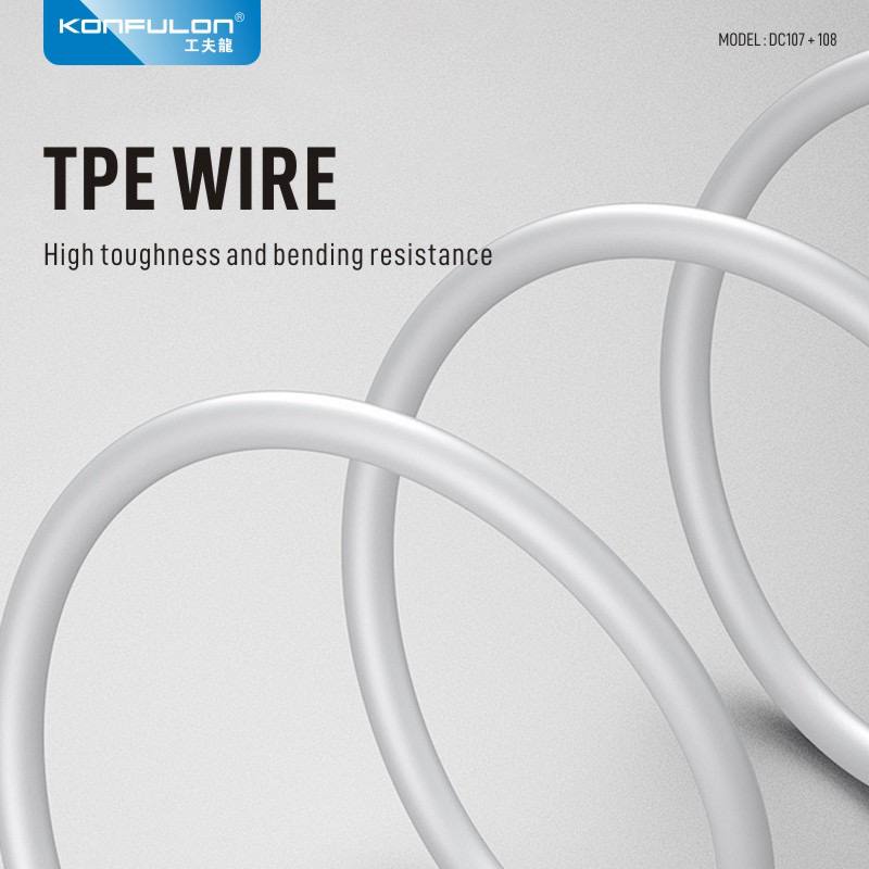 Konfulon Data Cable Fast Charging Model DC108 iPhone DC109 Type