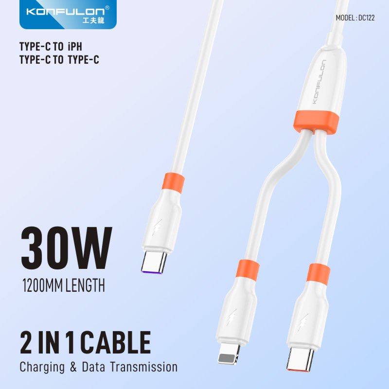 Konfulon 2 in 1 Data Cable 30W Model DC122