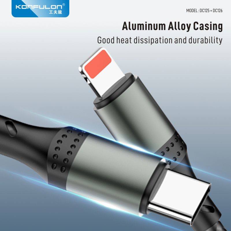 Konfulon 2 in 1 Data Cable 65W Model DC125