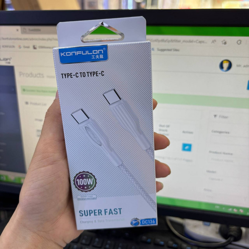 Konfulon Cable Fast Charging 100W Model DC136