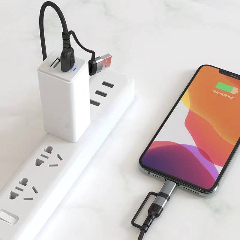 Konfulon Super Fastcharge Cable 4 in1 PD/USB to TYPE-C/Lightning model :DC31
