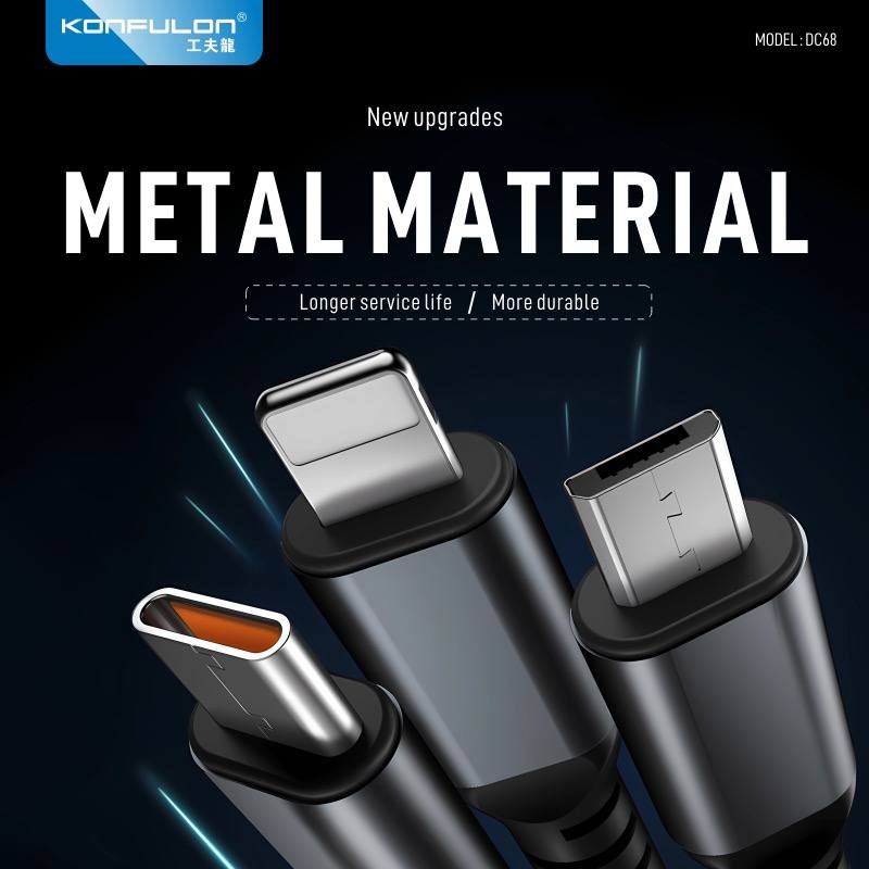 Konfulon 3 in 1 Cable Charger Cable Model DC68