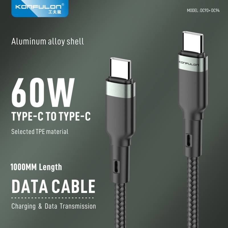 Konfulon Charging Cable with Charging Power 3.0A Model: DC92  IPhone DC93  Type-C