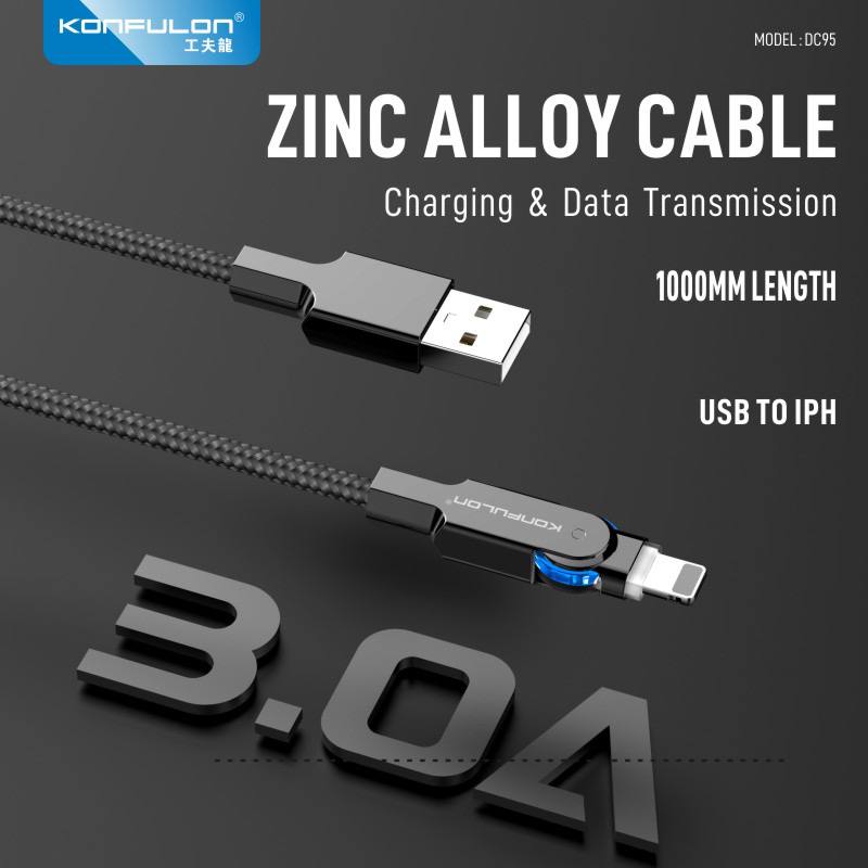 Konfulon Cable Fast Charging Model DC95 iPhone DC96 Type-C