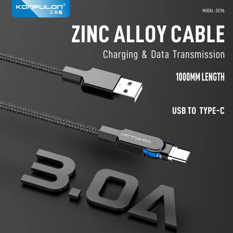 Konfulon Cable Fast Charging Model DC95 iPhone DC96 Type-C