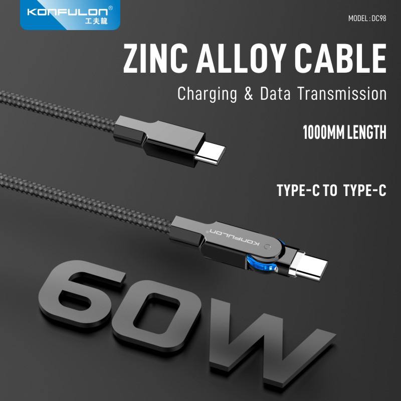 Konfulon Cable Fast Charging Model DC97 iPhone DC98 Type-C
