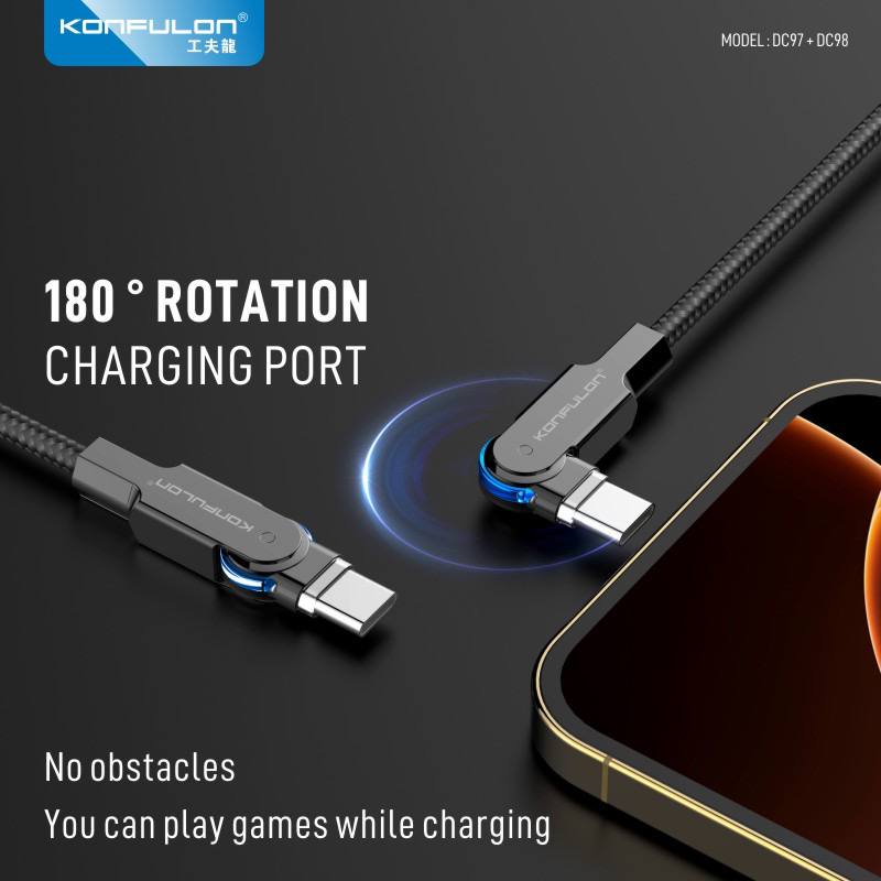Konfulon Cable Fast Charging Model DC97 iPhone DC98 Type-C