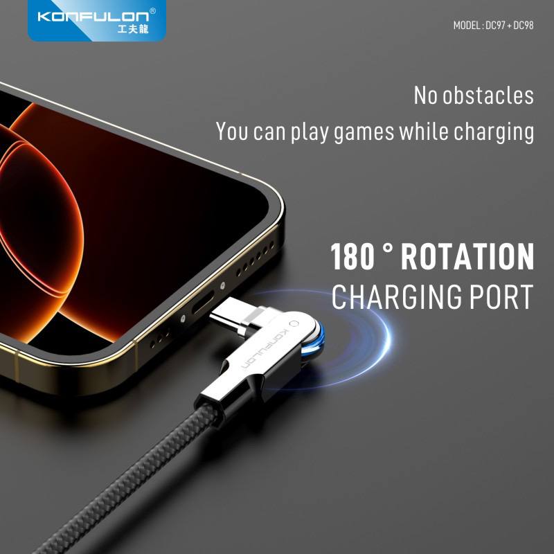 Konfulon Cable Fast Charging Model DC97 iPhone DC98 Type-C