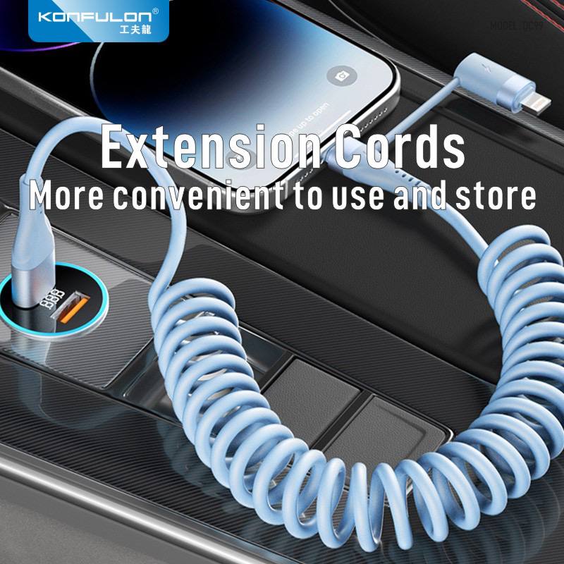 Konfulon 4in1 60W PD/USB to Type-C/Lighting charging cable model:DC99