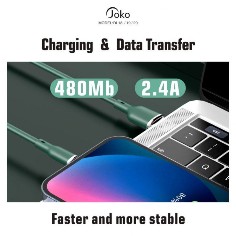 JOKO Cable Fast Charger 2.4A DL-20 TYPE-C