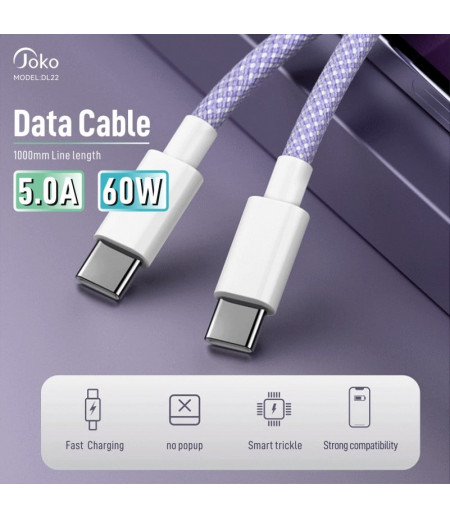 JOKO FastCharger Cable TYPE-C PD 60W DL-22