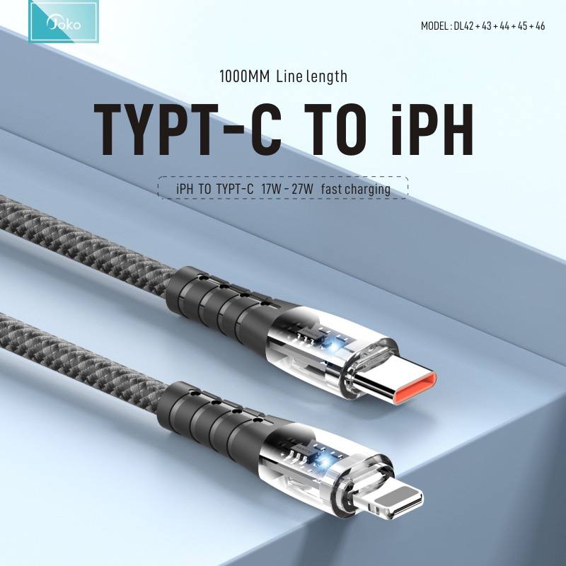 JOKO Cable Type-C To​ iPhone fast charging 17w-27w Model DL45 iPhone DL46 Type-C