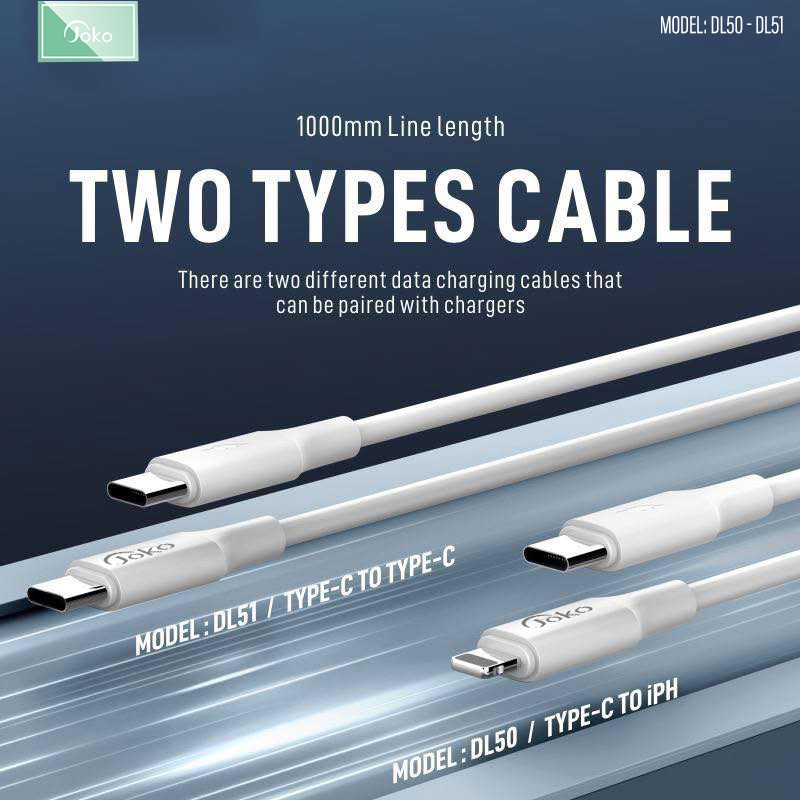 Joko Data Cable Model DL50 iPhone 27W Model DL51 Type 60W