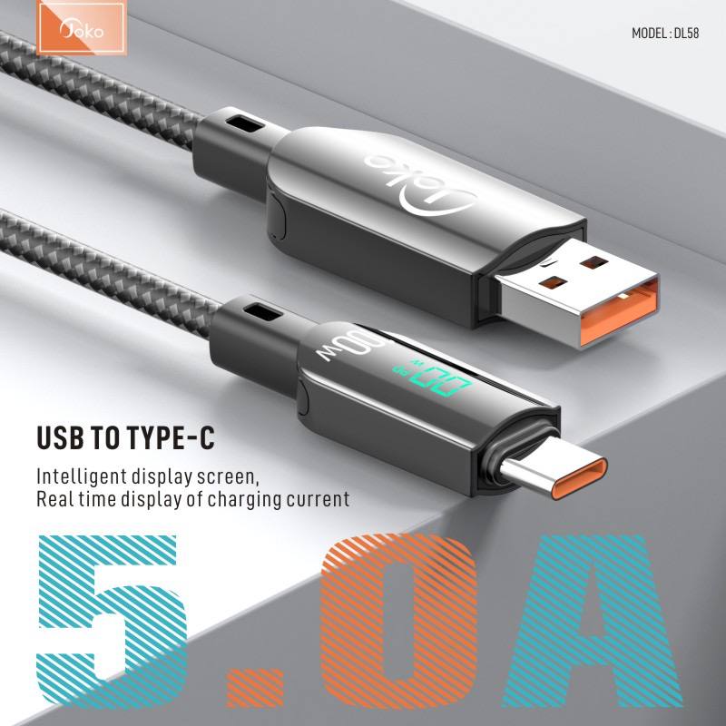 JOKO Charging Cable with Power Out Fast Charging Up to 5A Model DL56 USB to TypeC